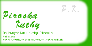 piroska kuthy business card
